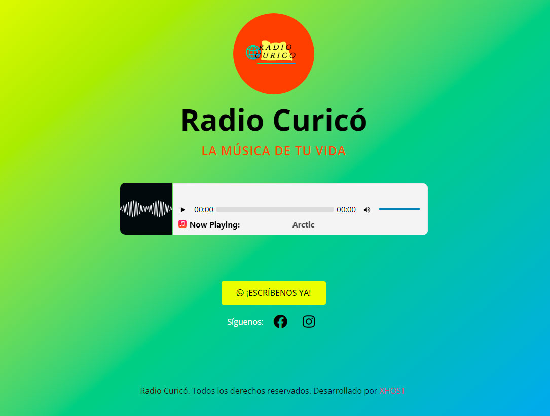 landin page radio