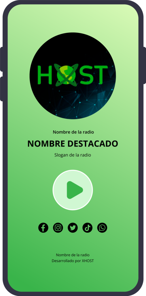 Mockup app radio xhost
